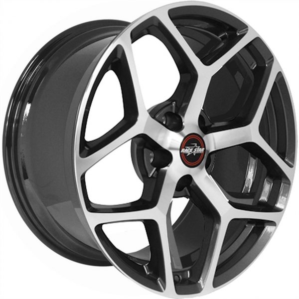 2010-2019+ Camaro - RACE STAR 95 Recluse 18x10.5 REAR - Metallic Gray Machined Face Wheel