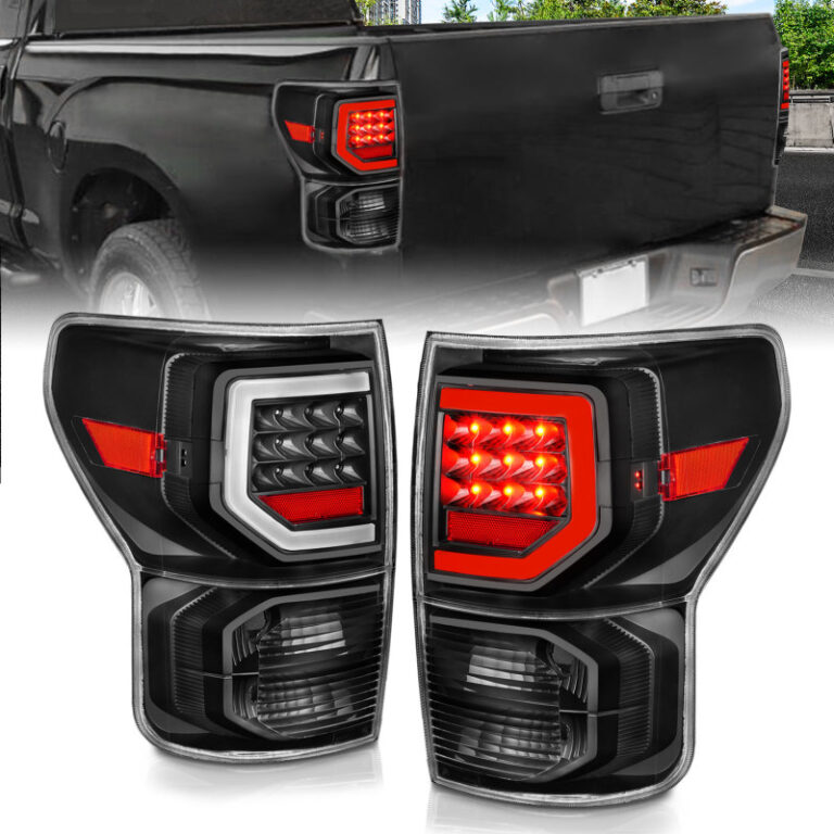 Anzo 07-11 Toyota Tundra Full LED Tailights Black Housing Clear Lens G2 ...