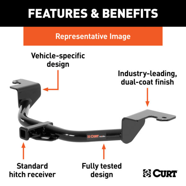 Curt 08-09 Pontiac G8 Class 1 Trailer Hitch w/1-1/4in Ball Mount - Image 10